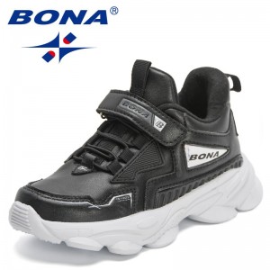 BONA 2022 New Designers Trendy Sneakers Athletic Running Shoes Children Tennis Running Walking Shoes Kid Lightweight Comfortable