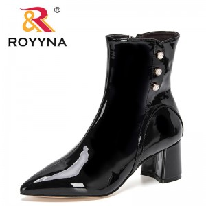 ROYYNA 2022 New Designers Ankle Boots 2021 Winter Autumn Zipper Ankle Boots Ladies Comfortable Footwear Women Casual Shoes Comfy