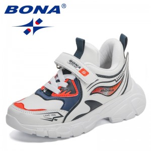 BONA 2022 New Designers Fashiopn Sneakers Boys Spring Casual Shoes Girls Walking Jogging Shoes Children Sport Tennis Footwear
