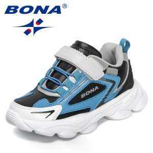 BONA 2022 New Designers Casual Sneakers Kids Outdoor Activity Supplies Lightweight Breathable Non-slip Sport Shoes Children