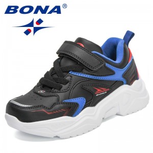 BONA 2022 New Designers Trendy Sneakers Sport Shoes Child Leisure Trainers Casual Brand Footwear Children Walking Jogging Shoes