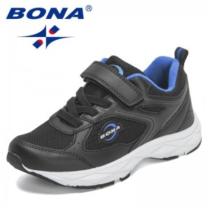 BONA 2022 New Designers Classics Running Shoes Boys Girls Popular Sneakers Children Walking Trainers Child Sport Jogging Shoes