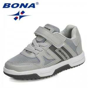 BONA 2022 New Designers Popular Casual Shoes Kids Flat Sneakers Sport Fashion Walking Shoes Children Sport Jogging Footwear Soft