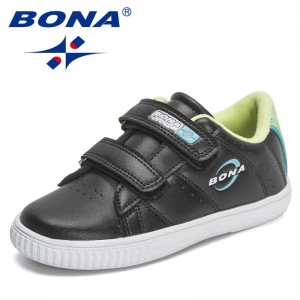 BONA 2022 New Designers Running Sports Chunky Sneaker Children Breathable Fashion Brand Soft Sole Vulcanized Platform Shoes Kids