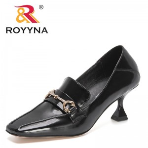 ROYYNA 2022 New Designers Classics Low Pumps Women Summer Square Toe Shoes Party Low Heel Shoes Woman Sexy Heels Shoes Ladies