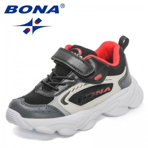 BONA 2022 New Designers Fashion Sports Shoes Boys Girls Running Outdoor Sneakers Breathable Soft Kids Jogging Shoes Children