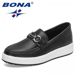 BONA 2022 New Designers Classics Casual Shoes Spring Women Fashion Sneakers Ladies Breathable Platform Loafers Feminimo Footwear