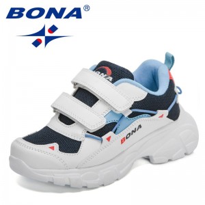 BONA 2022 New Designers Non-slip Classics Sneakers Casual Kids Shoes Thick-soled Anti-collision Children Shoes Walking Footwear