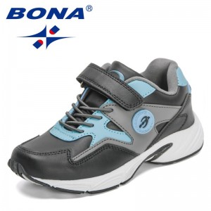 BONA 2022 New Designers Classics Sneakers Kids Sports Shoes Jogging Footwear Casual Walking Shoes Children Running Shoes Comfy