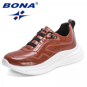 BONA 2022 New Designers Classics Casual Shoes Women Height Increasing Wedge Shoes Ladies Comfortable Sneakers Zapatos De Mujer