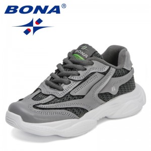 BONA 2022 New Designers Casual Shoes Sport Shoes Trendy Sneakers Children Breathable Walking Shoes Child Jogging Tennis Shoes