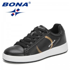 BONA 2022 New Designers Casual Popular Sneakers Women Fashion Thick Bottom Breathable Vulcanize Shoes Luxury Brand Ladies Comfy