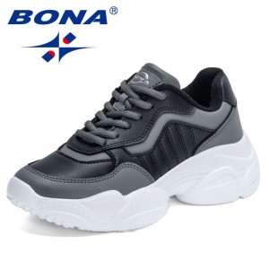 BONA 2022 New Designers Platform Shoes Women Casual Sneakers Round Toe Brand Luxury Dad Shoes Ladies Leisure Footwear Feminimo