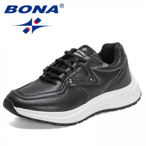 BONA 2022 New Designers Jogging Shoes Women Breathable Sneakers Lace-Up Walking Trainers Running Shoes Ladies Sport Shoes Comfy