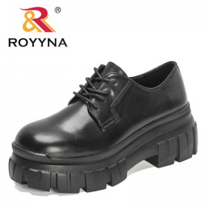 ROYYNA 2022 New Designers British Style Thick-soled College Style Casual Shoes Women Genuine Leather Fashion Shoes Feminimo Soft