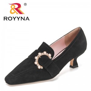 ROYYNA 2022 New Designers British Style College Style Casual Loafers Women Genuine Leather Fashion Shoes Ladies Office Footwear
