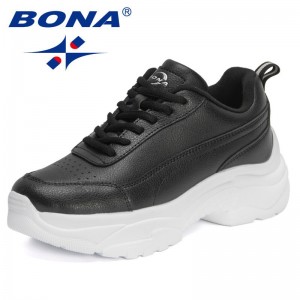 BONA 2022 New Designers Classics Casual Breathable Shoes Women High Quality Platform Vulcanized Shoes Ladies Leisure Footwear