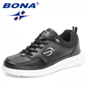 BONA 2022 New Designers Popular Casual Shoes Men Light Sneakers Breathable Lace-Up Leisure Footwear Man Walking Shoes Mansculino