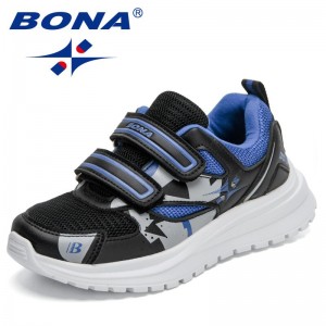 BONA 2022 New Designers Fashion Sneakers Girls Sport Casual Shoes Child Leisure Trainers Kids Walking Running Shoes Children