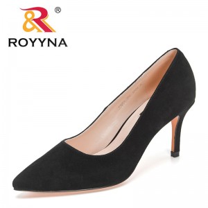 ROYYNA 2022 New Designers Classics Genuine Leather Pumps Women Pointed Toe Footwear Office Dress Shoes Ladies High Heels Shoes