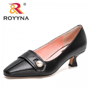 ROYYNA 2022 New Designers Classics Style Pumps Women Fashion Office Work Wedding Party Shoes Ladies Low Heels Dress Footwear