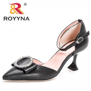 ROYYNA 2022 New Designers Classics Pumps Sexy Shoes Women Buckles Stiletto Heels Ankie Strap Elegant Office Dress Shoes Feminimo