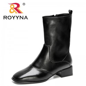 ROYYNA 2022 New Designers Autumn Winter Ankle Booties High Quality Soft Short Boots Women Lower Heels Fashion Boots Ladies Comfy