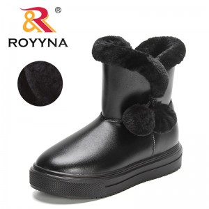 ROYYNA 2023 New Designers Ankle Snow Boots Women Winter Warm Fashion Platform Boots Ladies Non-slip Plush Flats Boots Feminimo