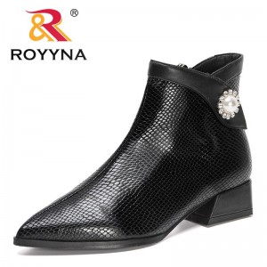 BONA 2022 New Designers Autumn Wedges Ankle Boots Women Zipper High Top Shoes Pointe Toe Thick Heels Boots Ladies Winter Boots