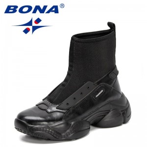 BONA 2023 New Designers Luxury Brand Autumn Winter Round Toe Mid-heel Boot Women Plus Size Casual Boots Ladies High Top Footwear