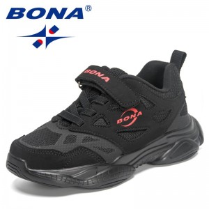 BONA 2023 New Designers Popular Sneakers Children Autumn Winter Walking Shoes Kids Non-slip Sports Shoes Quality Jogging Shoes