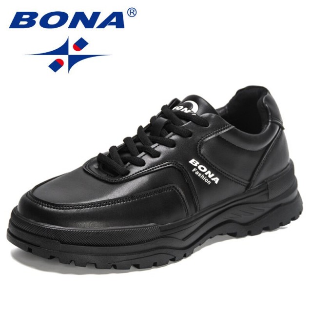 BONA 2023 New Designers Trendy Sneakers Lace Up Sping Shoes Men Classic Casual Vulcanized Shoes Man Walking Footwear Mansculino