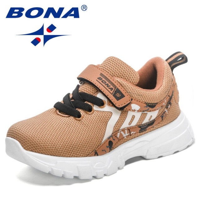 BONA 2023 New Designers Four Seasons Children's Fashion Sports Shoes Boys' Running Shoes Leisure Breathable Walking Shoes Girls