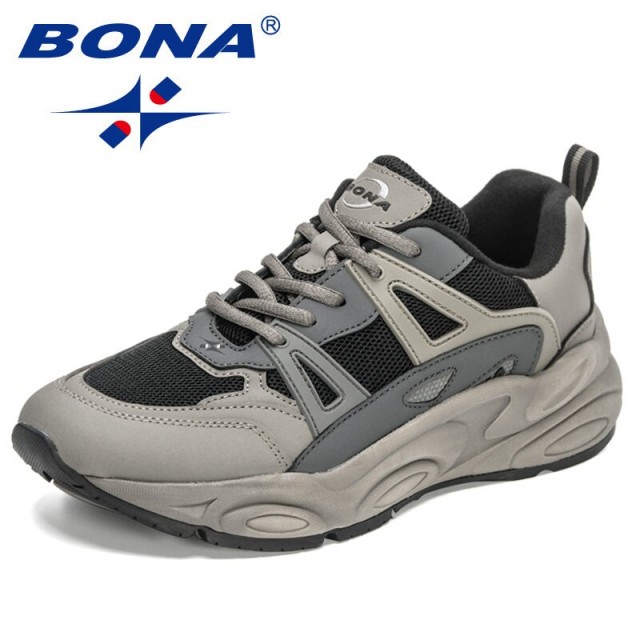 BONA 2023 New Designers Casual Shoes Man Autumn Running Sport Sneakers Men Classical Mesh Breathable Walking Footwear Mansculino