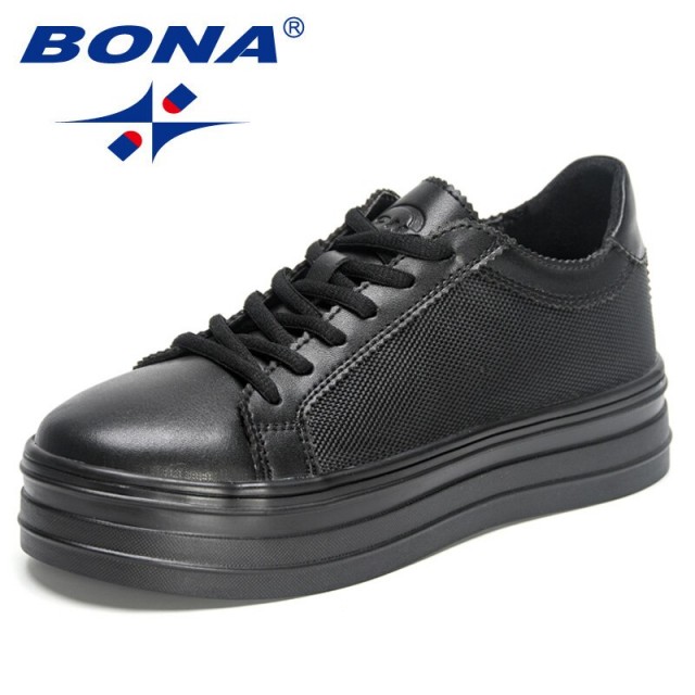 BONA 2023 New Designers Comfortable Breathable Shoes Women Lace Up Sneakers Fashion Casual Shoes Ladies Footwear Zapatos Mujer