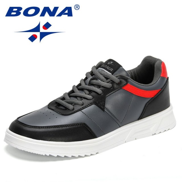 BONA 2023 New Designers Handmade Leather Casual Shoes for Men Platform Sneakers Man Comfortable Loafers Light Walking Footwear