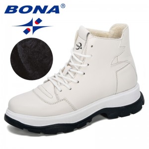 BONA New Designers Microfiber Short Plush Ankle Boot Women Winter Outdoor Snow Boots Woman Shoes Botas Mujer Comfortable
