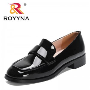 ROYYNA 2023 New Designers Patent Leather Pumps Women High Heels Square Toe Sexy Shoes Woman Ladies Office Lefu Shoes
