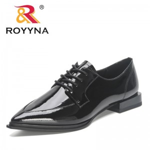 ROYYNA 2023 New Designers Patent Leather Pumps Women High Heels Shoes Fashion Office Shoes Feminimo Bright pointed tip