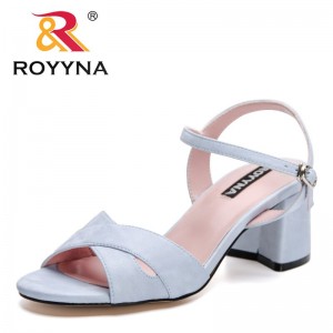 ROYYNA New Woman Sandals Comfy Summer Women Concise Open Toe Casual Shoes Woman Fashion Thick Bottom Wedges Sandal Feminimo