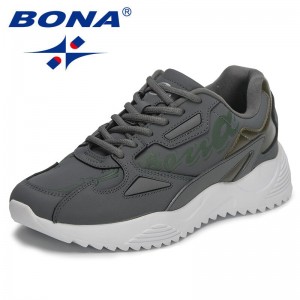 Bona men's breathable sports shoes, casual and comfortable walking shoes, designer luxury brand trend shoes, 2023