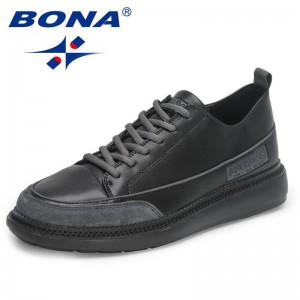Bona 2023 New Designer Casual Handmade Men's Platform Sports Shoes Men's Comfortable Walking Shoes