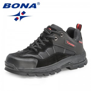 BONA 2023 New Designers Non-slip Sneakers Wear-Resistant Hiking Shoes Men Man Jogging Footwear Comfy Outdoor Light Walking Shoe