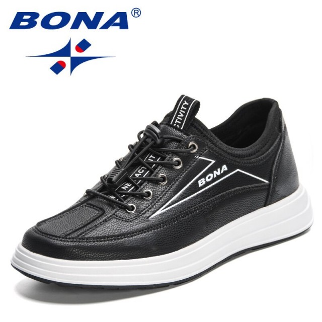 BONA 2023 New Designers Man Leisure Loafers Handmade Leather Casual Shoes for Men Platform Sneakers Comfortable Walking Shoes