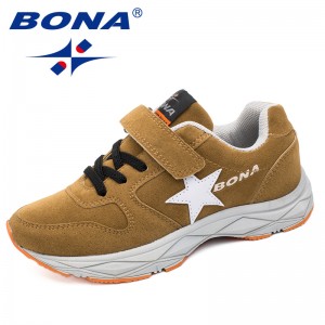 BONA New Popular Style Children Casual Shoes Hook & Loop Boys Shoes Light Soft Girls Shoes Comfortable Sneakers Free Shipping