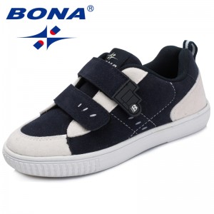 BONA New Fashion Style Children Sneakers Shoes Hook & Loop Boys Casual Shoes Synthetic Girls Flats Comfortable Free Shipping