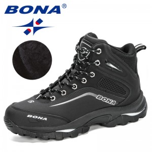 BONA 2020 New Arrival Outdoor Hiking Boots Men Winter Shoes Walking Climbing Shoes Man Mountain Sport Boots Masculino Trendy