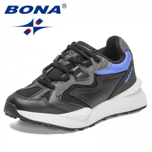 BONA 2022 New Designers Lightweight Running Shoes Women Mesh Casual Sneakers Lace-Up Outdoor Sports Shoes Ladies Walking Shoes