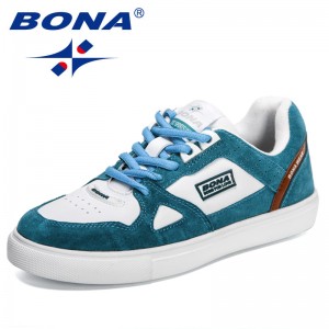 BONA 2022 New Designers Platform Casual Sneakers For Women Flat Plus Size Comfortable Walking Shoes Ladies Zapatos De Mujer Soft