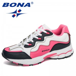 BONA 2020 New Designers Women Action Leather Running Shoes Ladies Shoes Mesh Athletic Shoes Sneakers Women Zapatos De Muje Comfy